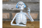 Skeleton with Headphones - Blue