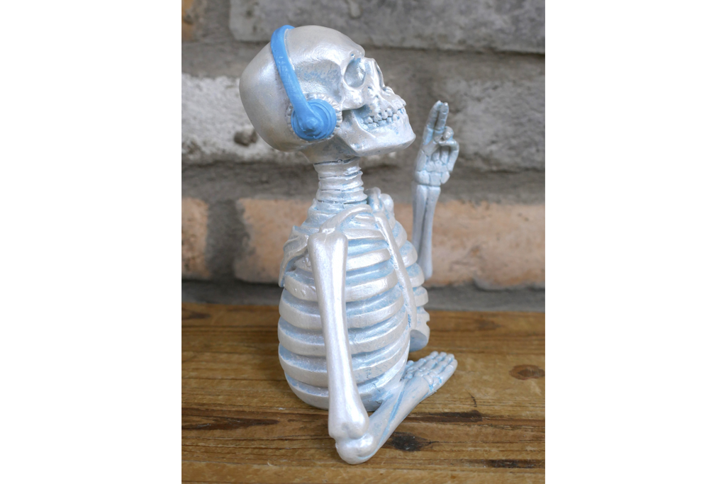 Skeleton with Headphones - Blue