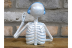 Skeleton with Headphones - Blue