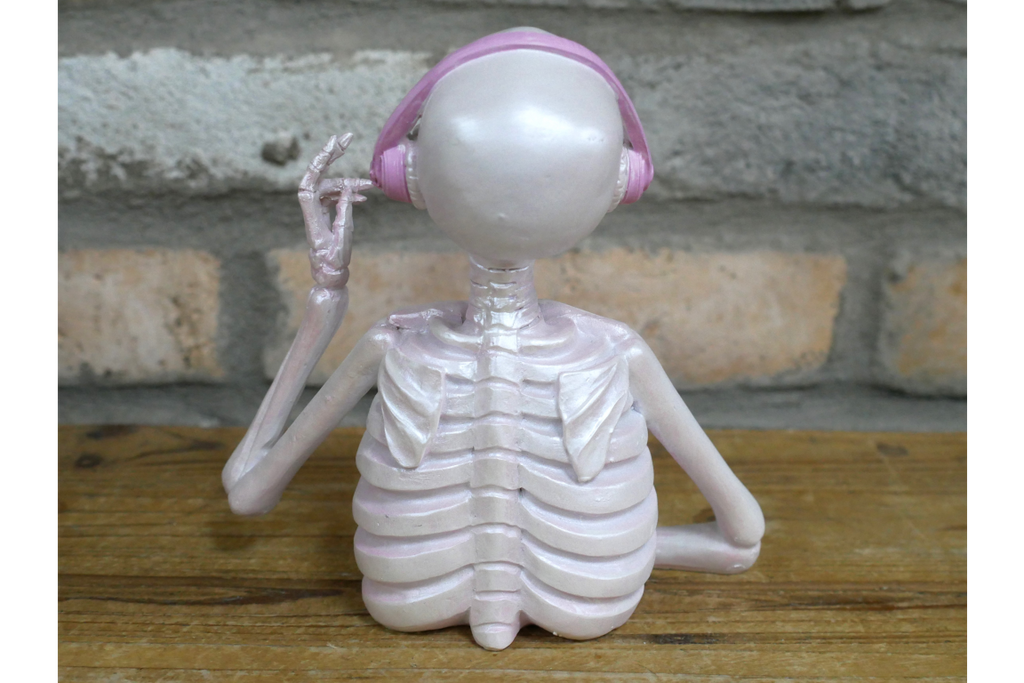 Skeleton with Headphones - Pink