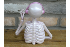 Skeleton with Headphones - Pink