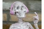 Skeleton with Headphones - Pink