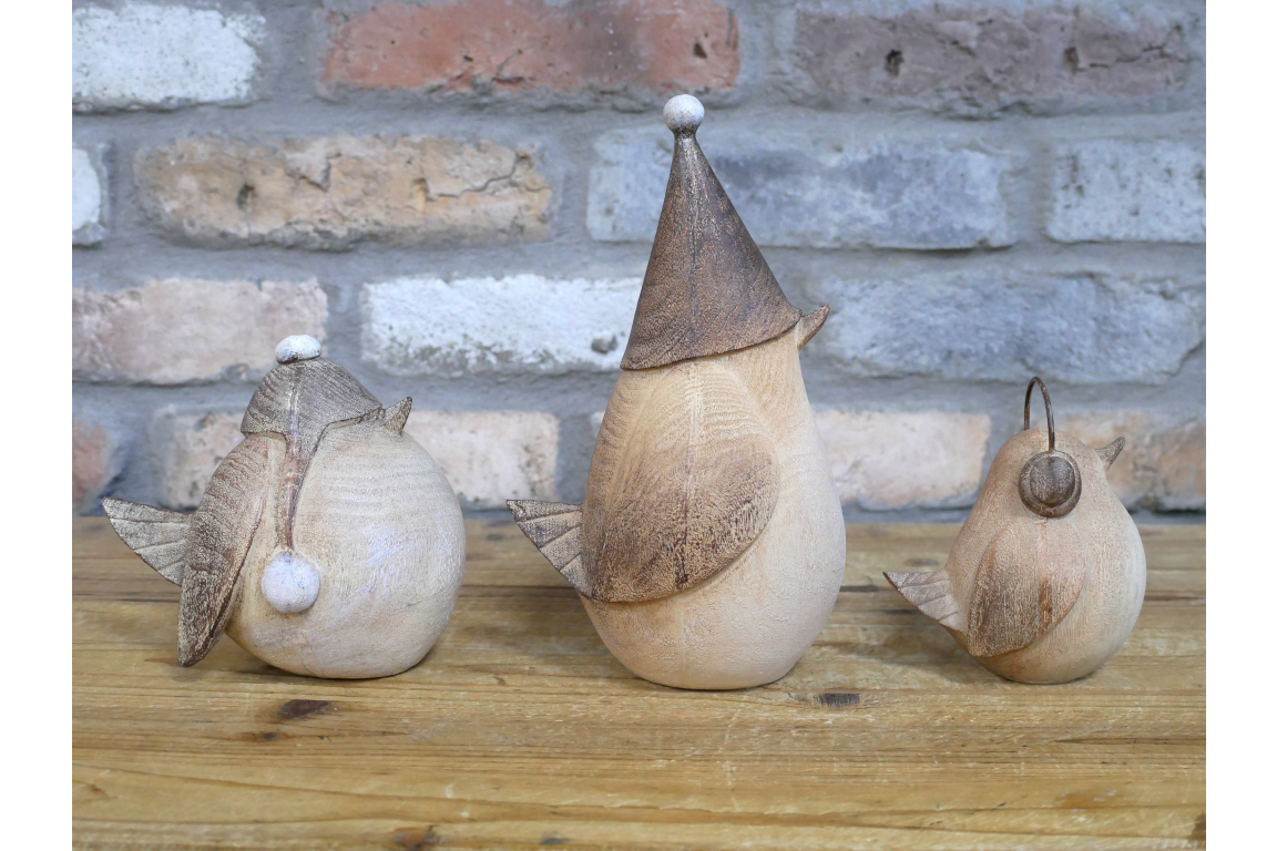 Set of Three Winter Birds