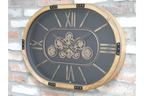 Oval Clock with Cogs