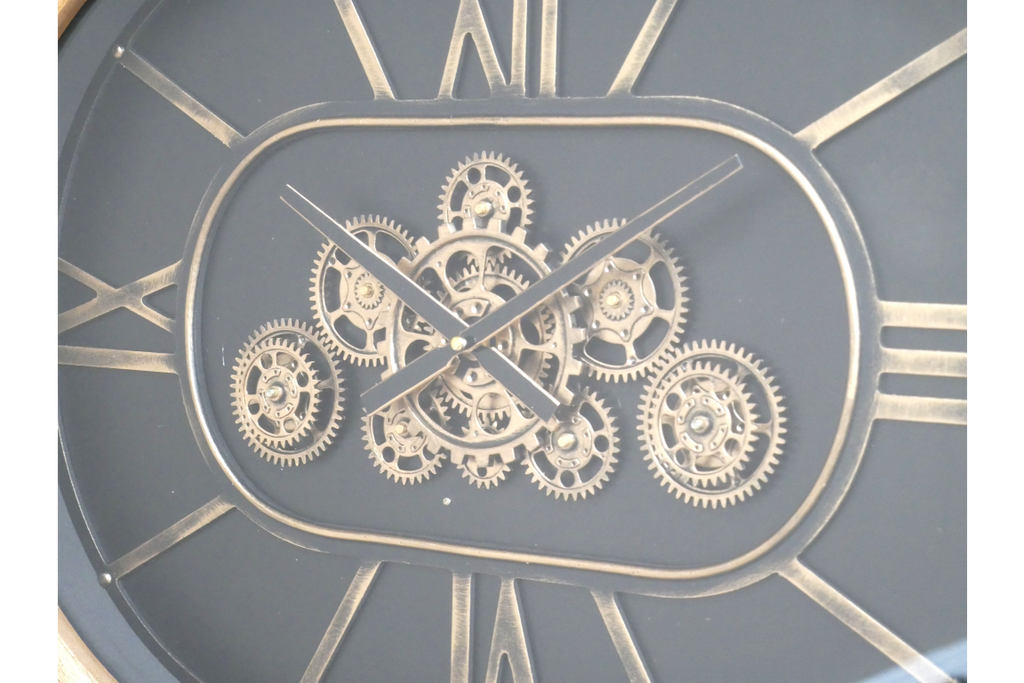 Oval Clock with Cogs