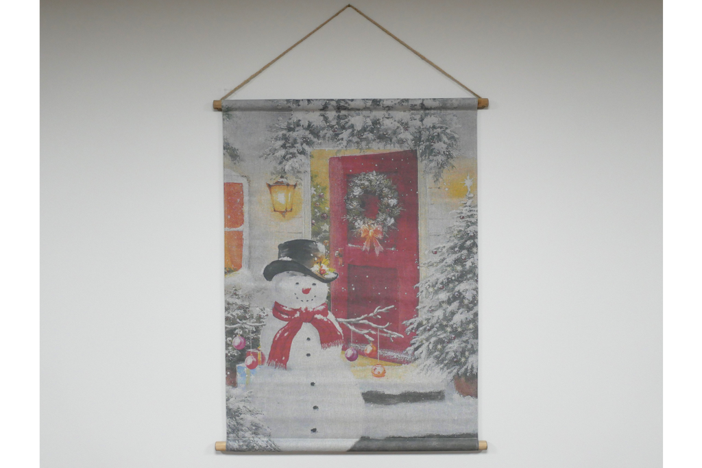 Snowman Canvas Wall Art