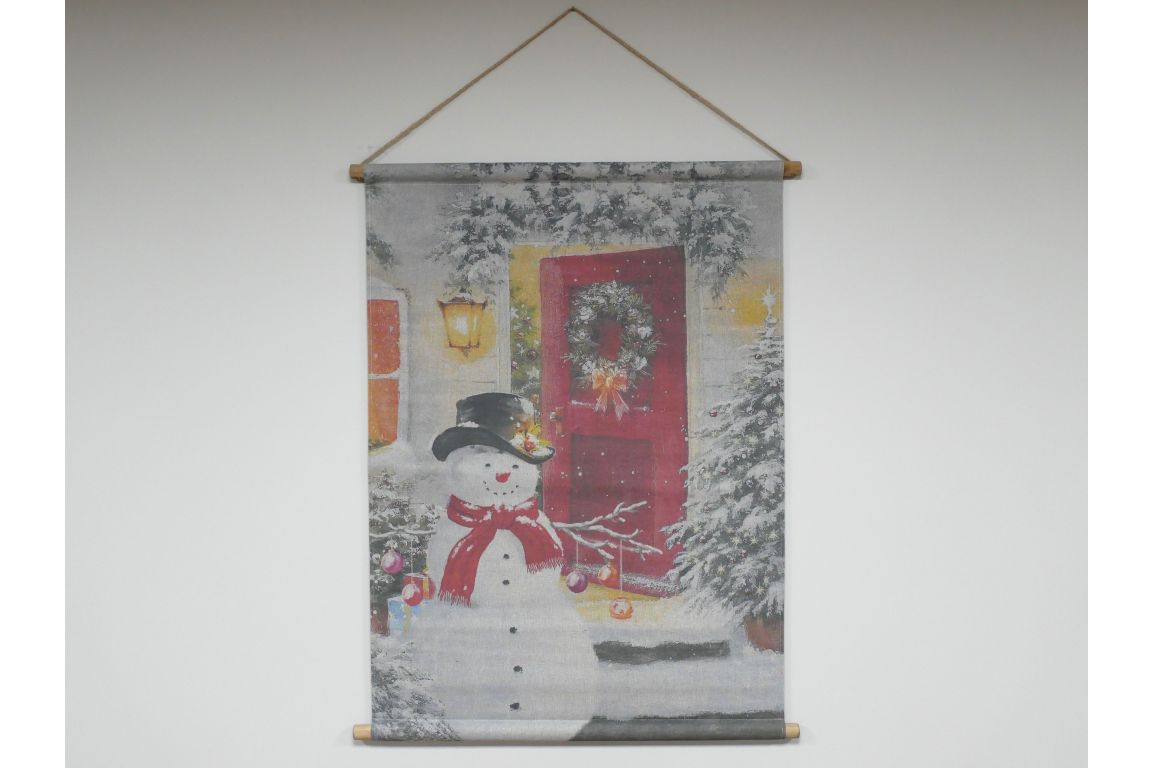 Snowman Canvas Wall Art