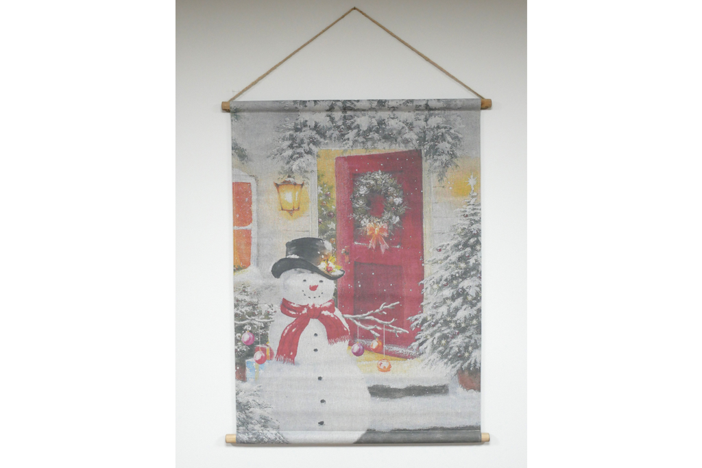 Snowman Canvas Wall Art