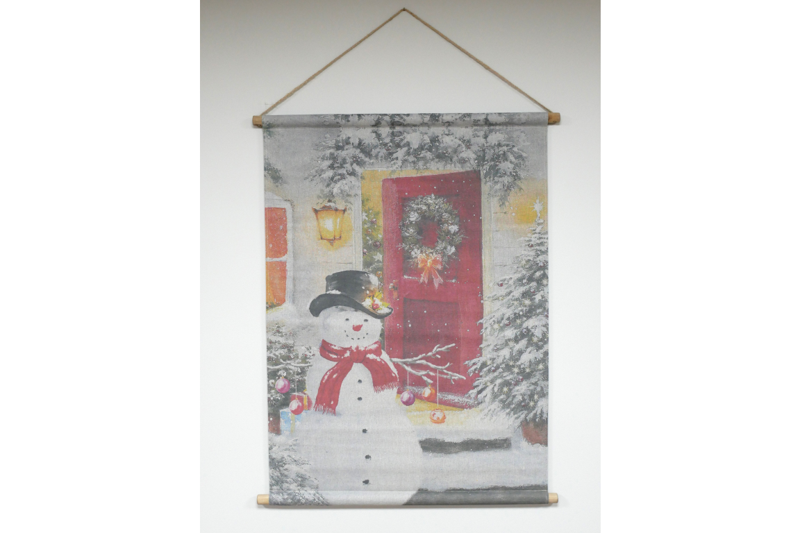 Snowman Canvas Wall Art