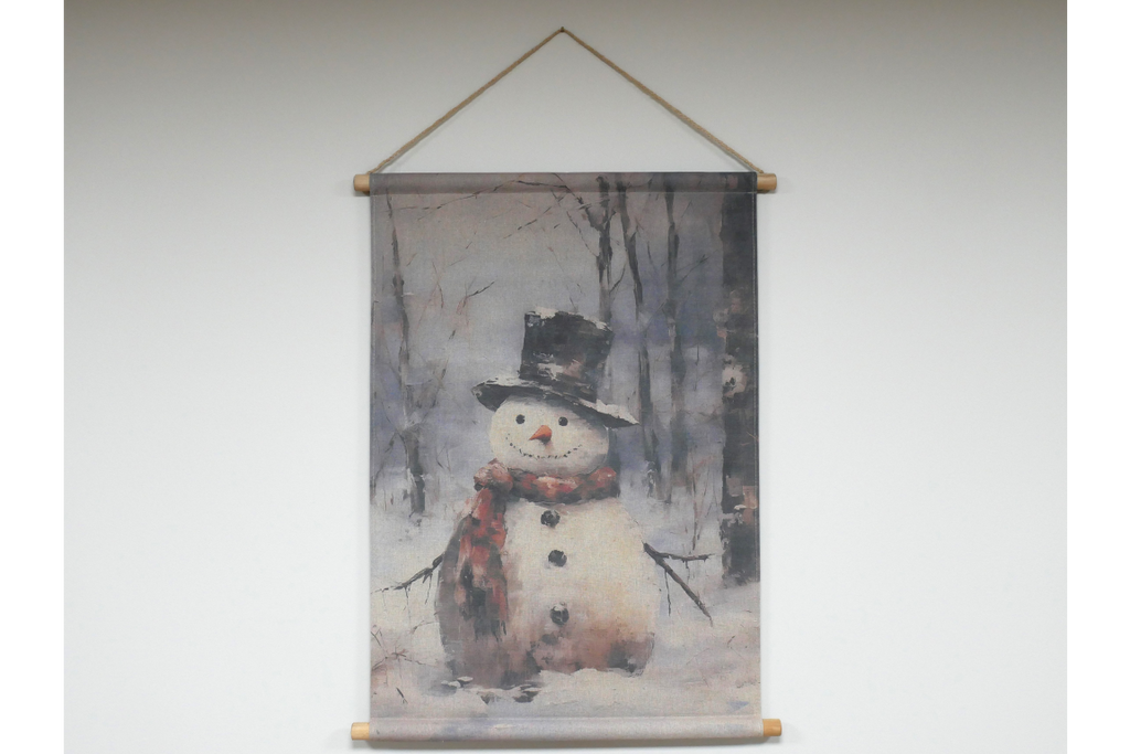 Snowman Canvas Wall Art