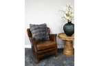 Grey Fur Cushion