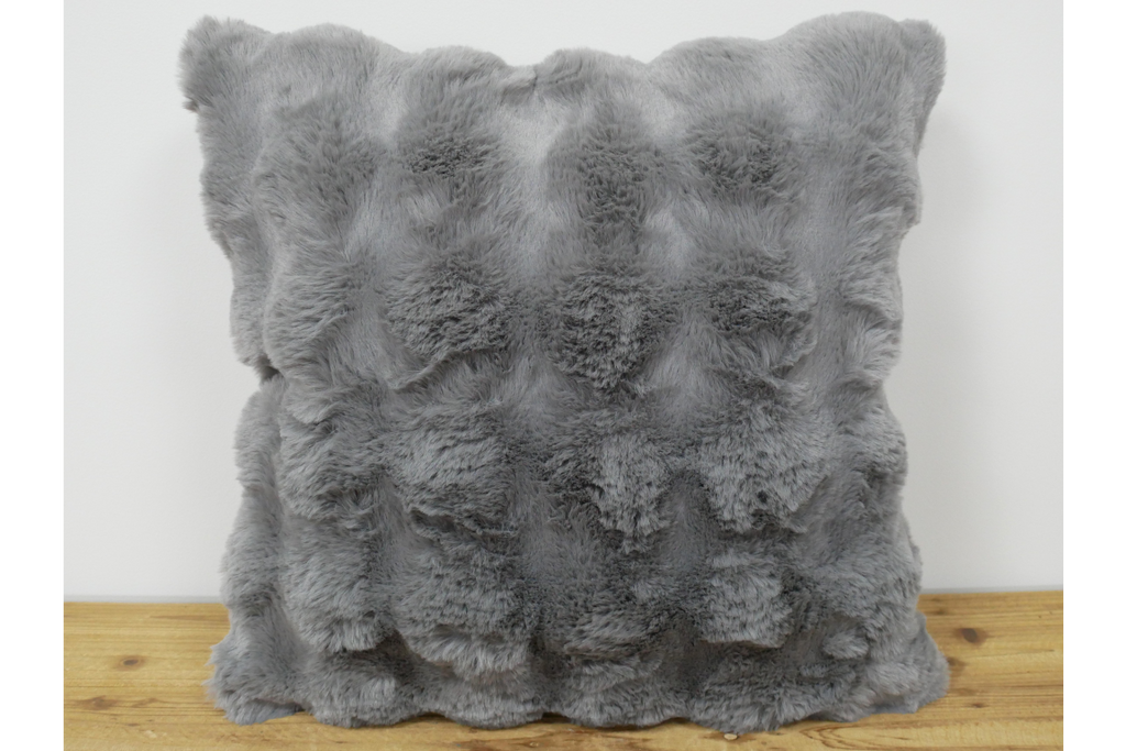 Grey Fur Cushion