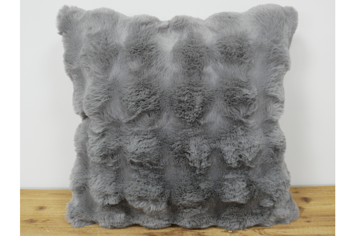 Grey Fur Cushion