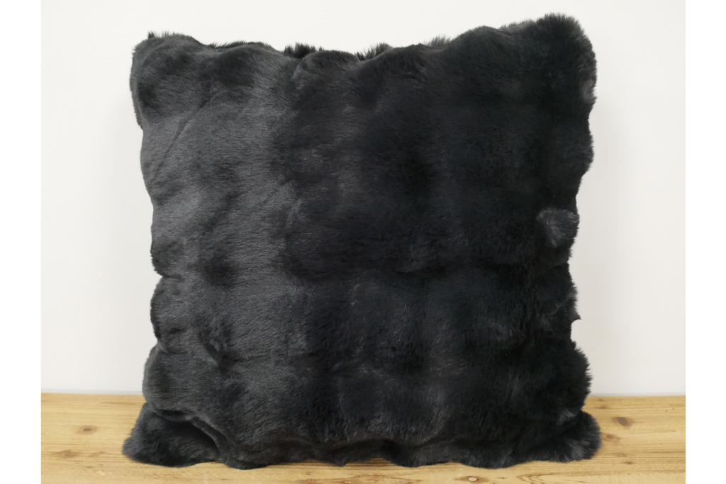 Black Fur Cushion