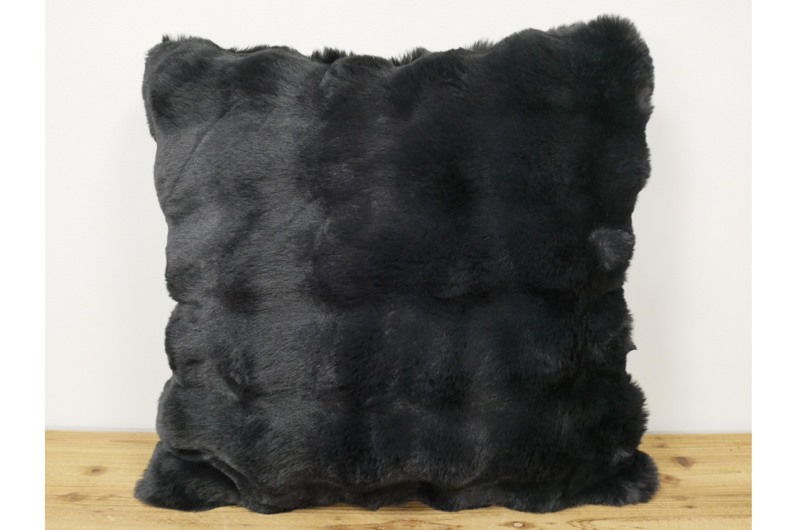 Black Fur Cushion