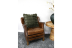 Green Fur Cushion