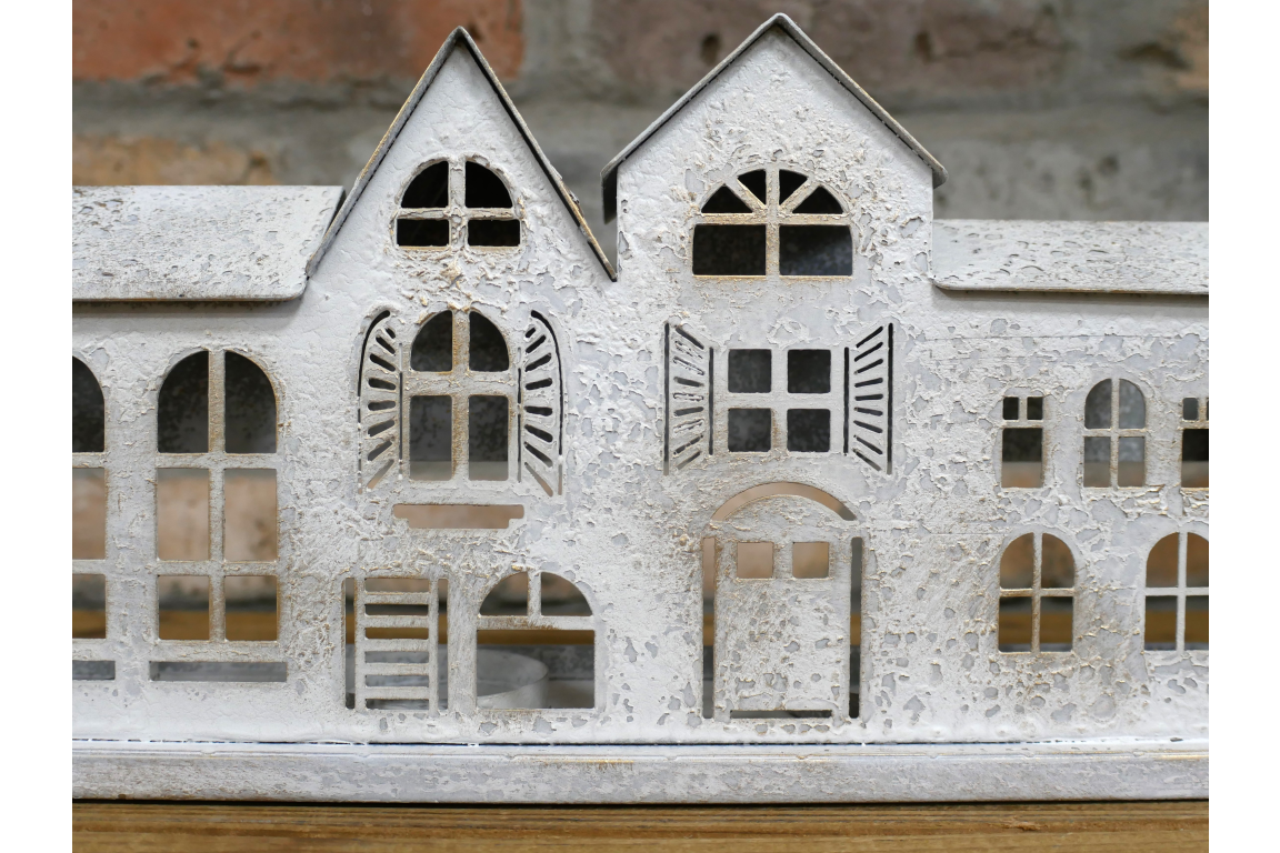 Row of Houses Candle Holder