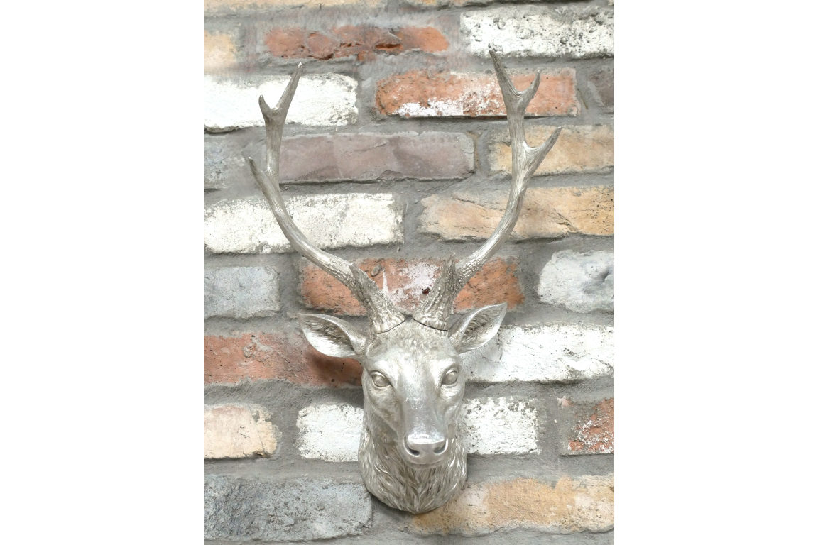Silver Stag Head