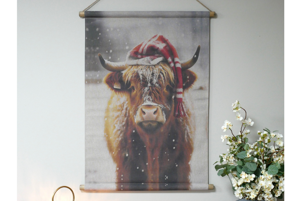 Winter Highland Cow