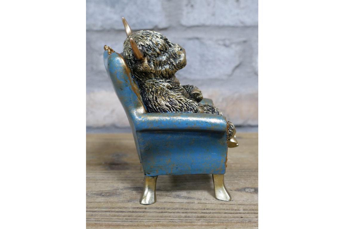 Highland Cow on a Chair