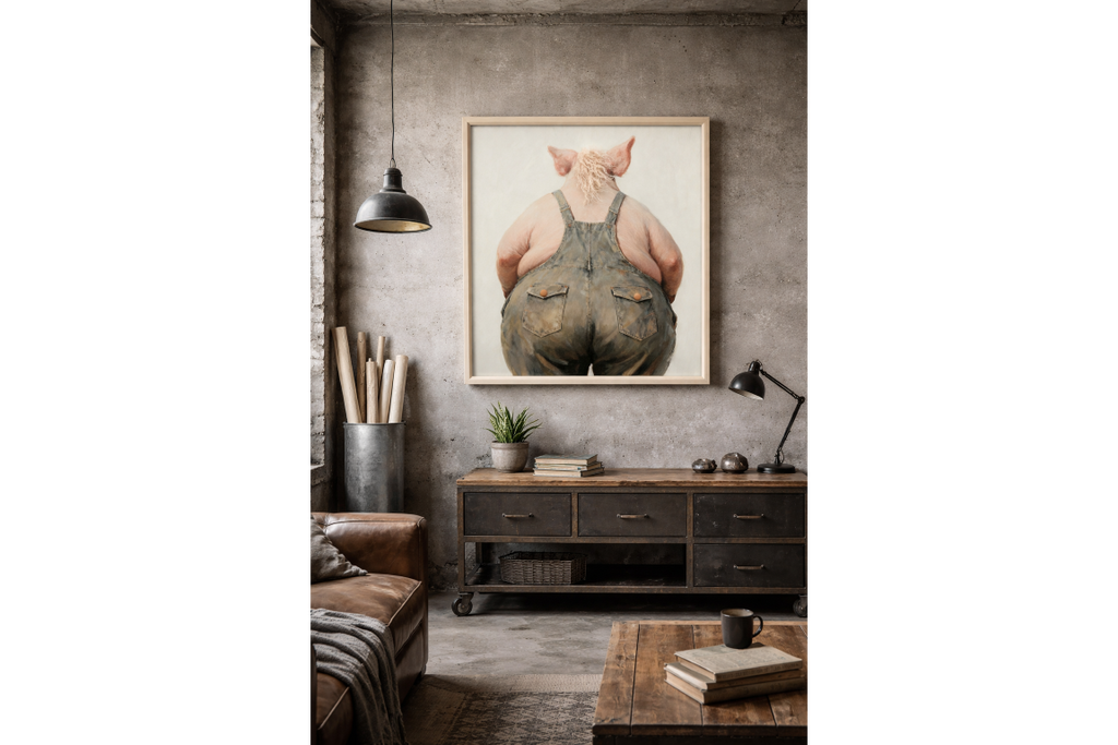 Pig with Mohawk