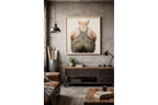 Pig with Mohawk