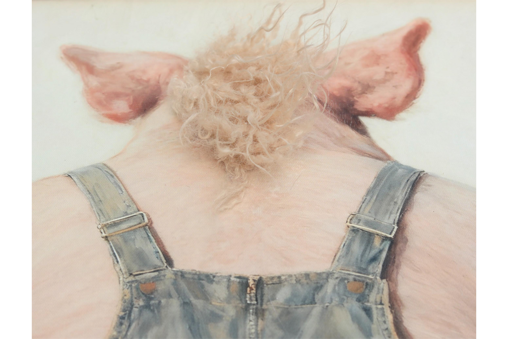 Pig with Mohawk