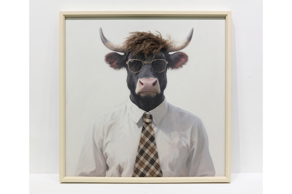 Bull in a Shirt & Tie