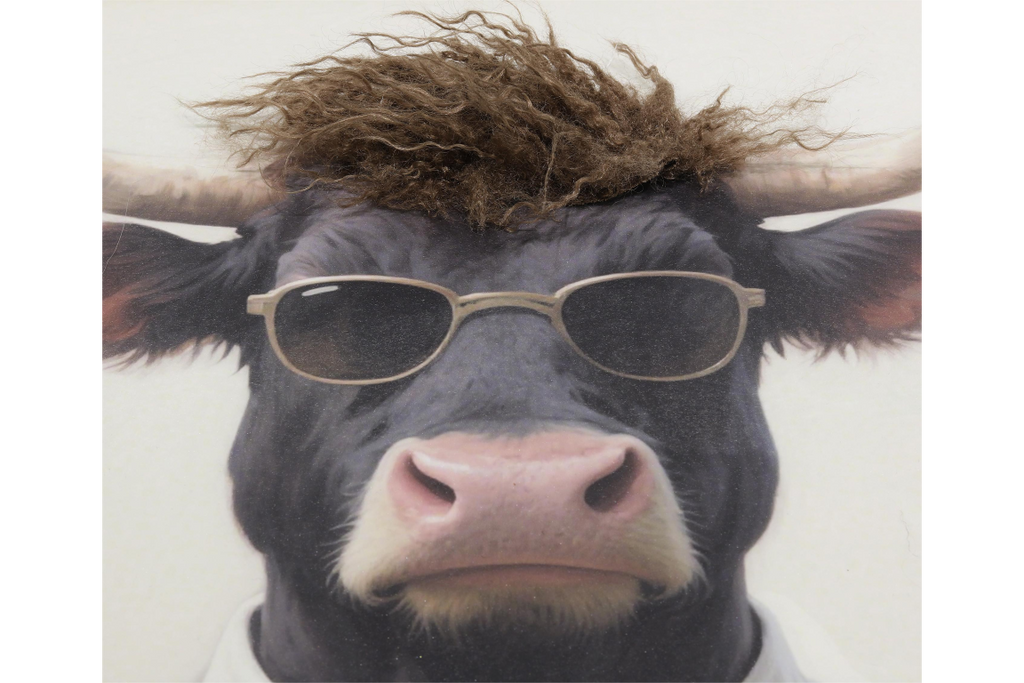 Bull in a Shirt & Tie