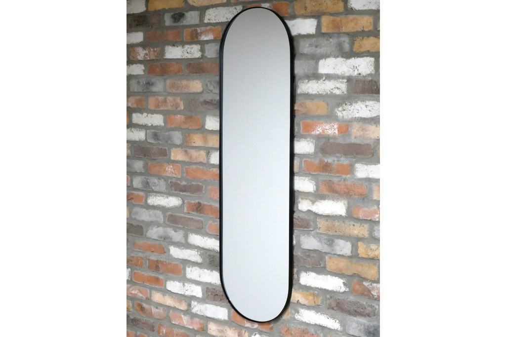Small Black Oval Mirror