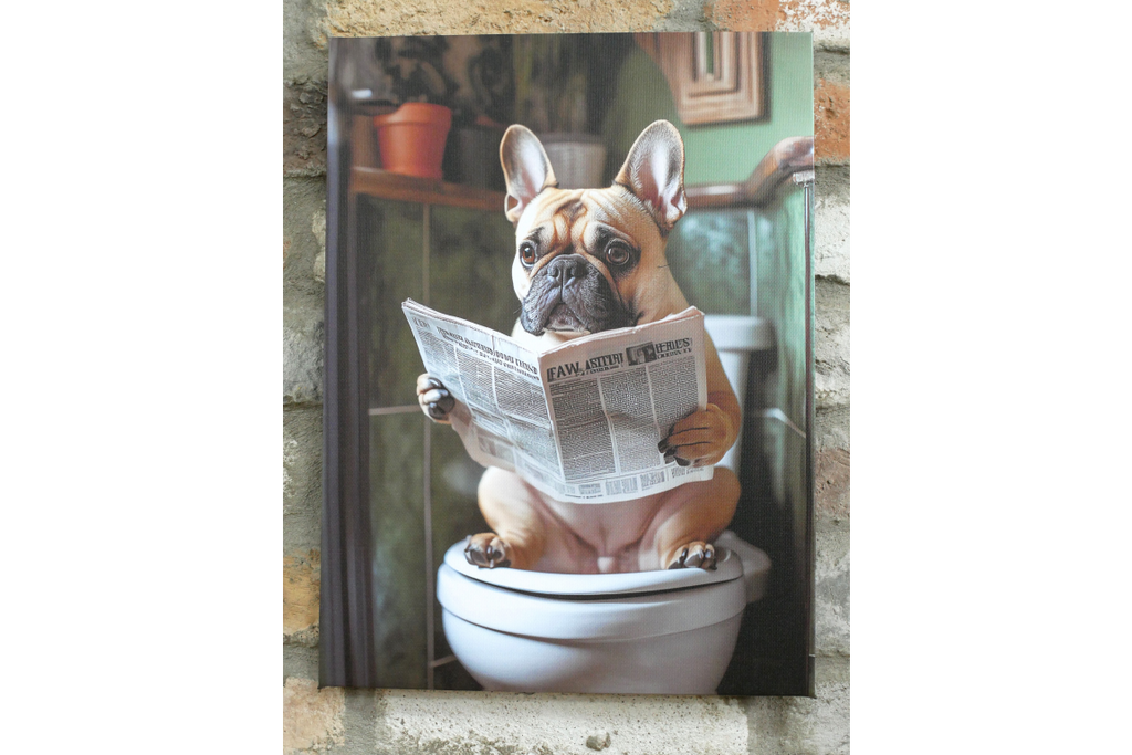 Frenchie on the Loo