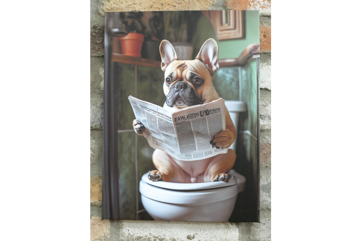 Frenchie on the Loo
