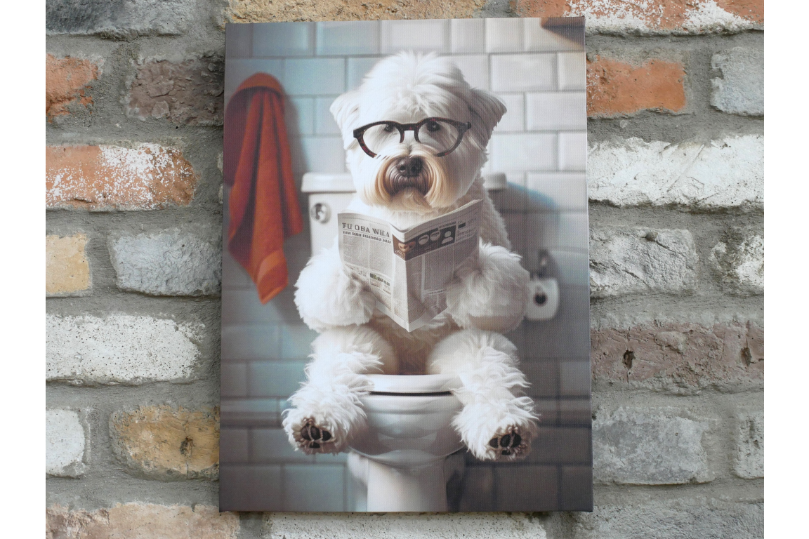 Westie on the Loo