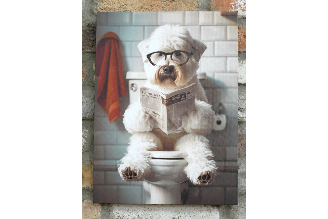 Westie on the Loo