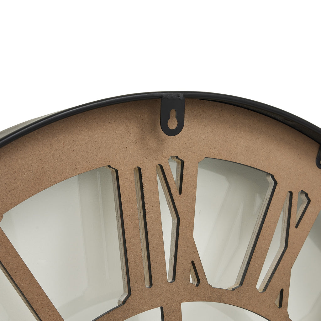 Black Framed Skeleton Clock