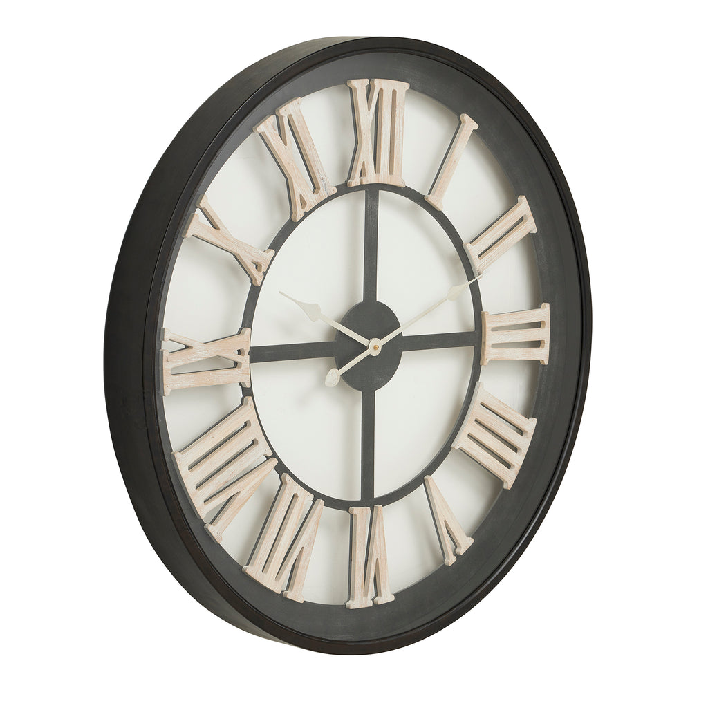 Black Framed Skeleton Clock