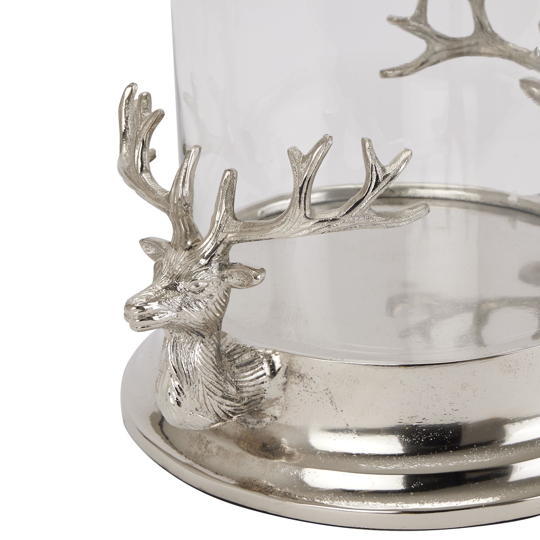 Stag Heads Hurricane Lantern