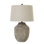 Ochre Carved Lamp