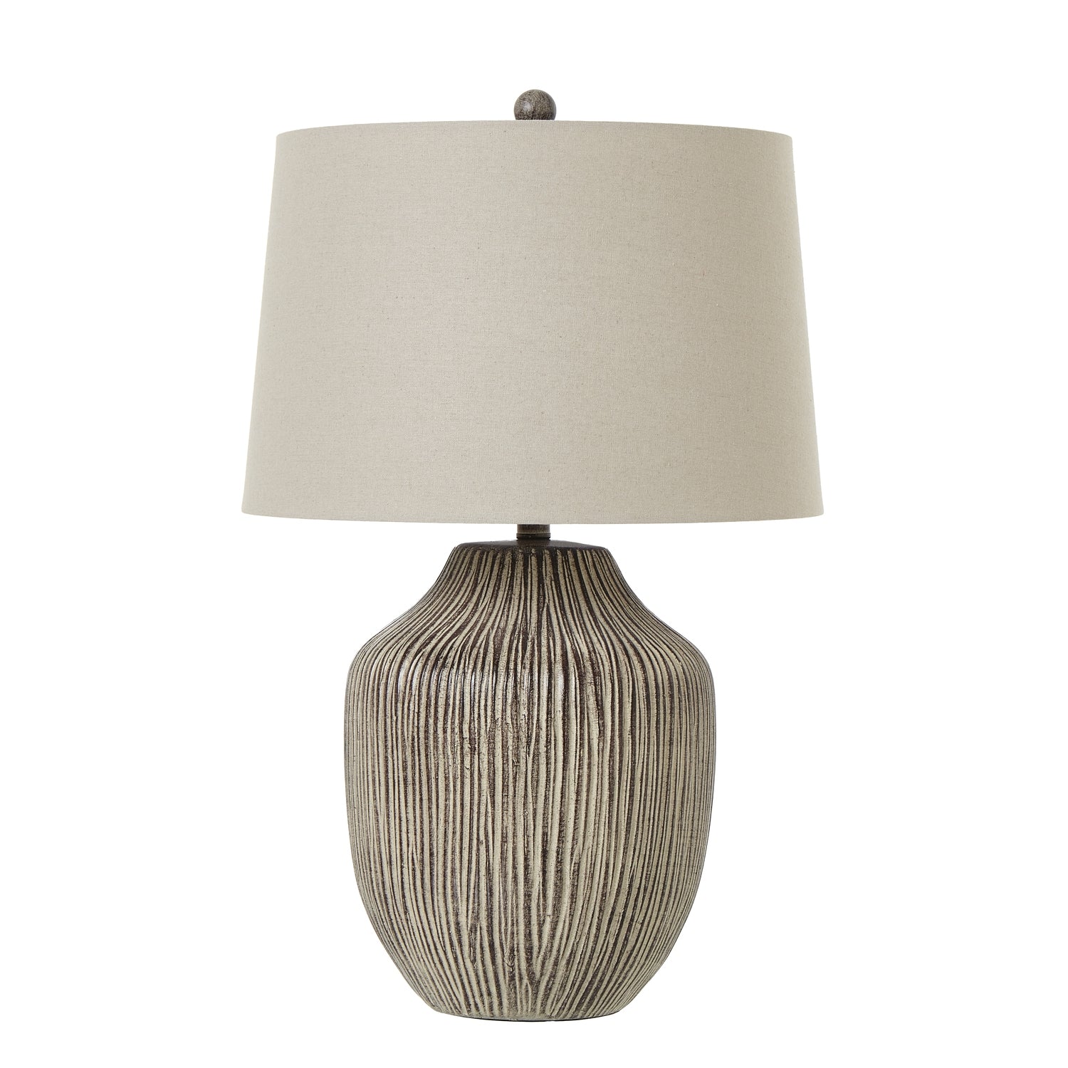 Ochre Carved Lamp