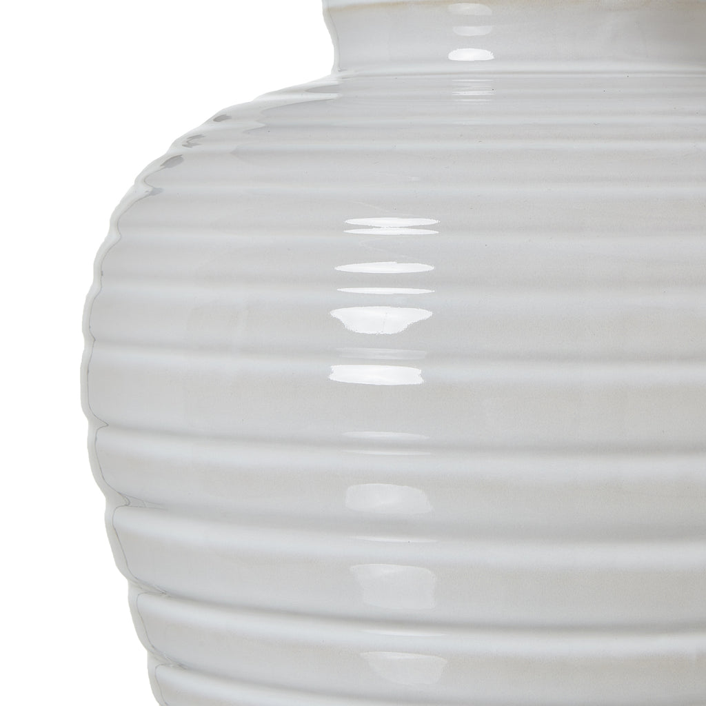 White Ceramic Pot Lamp
