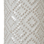 White Beaded Ceramic Lamp