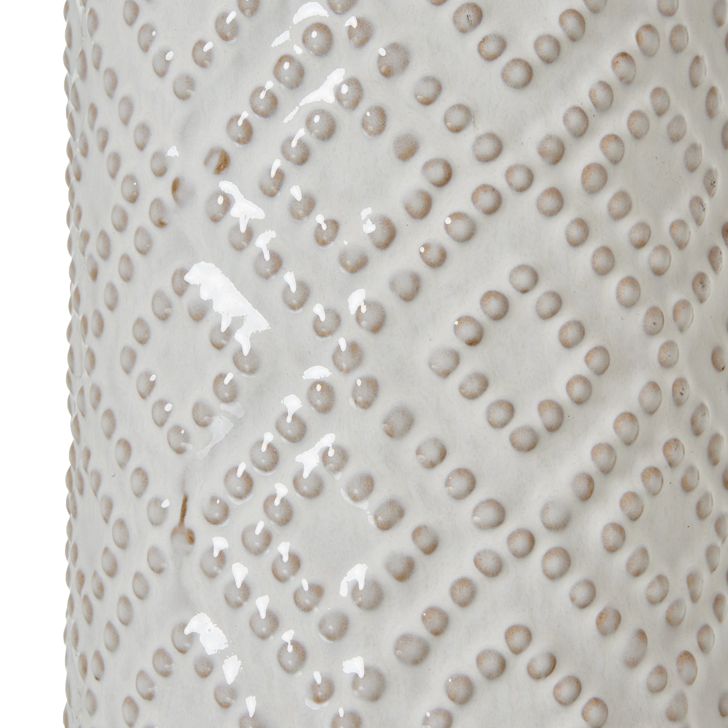 White Beaded Ceramic Lamp