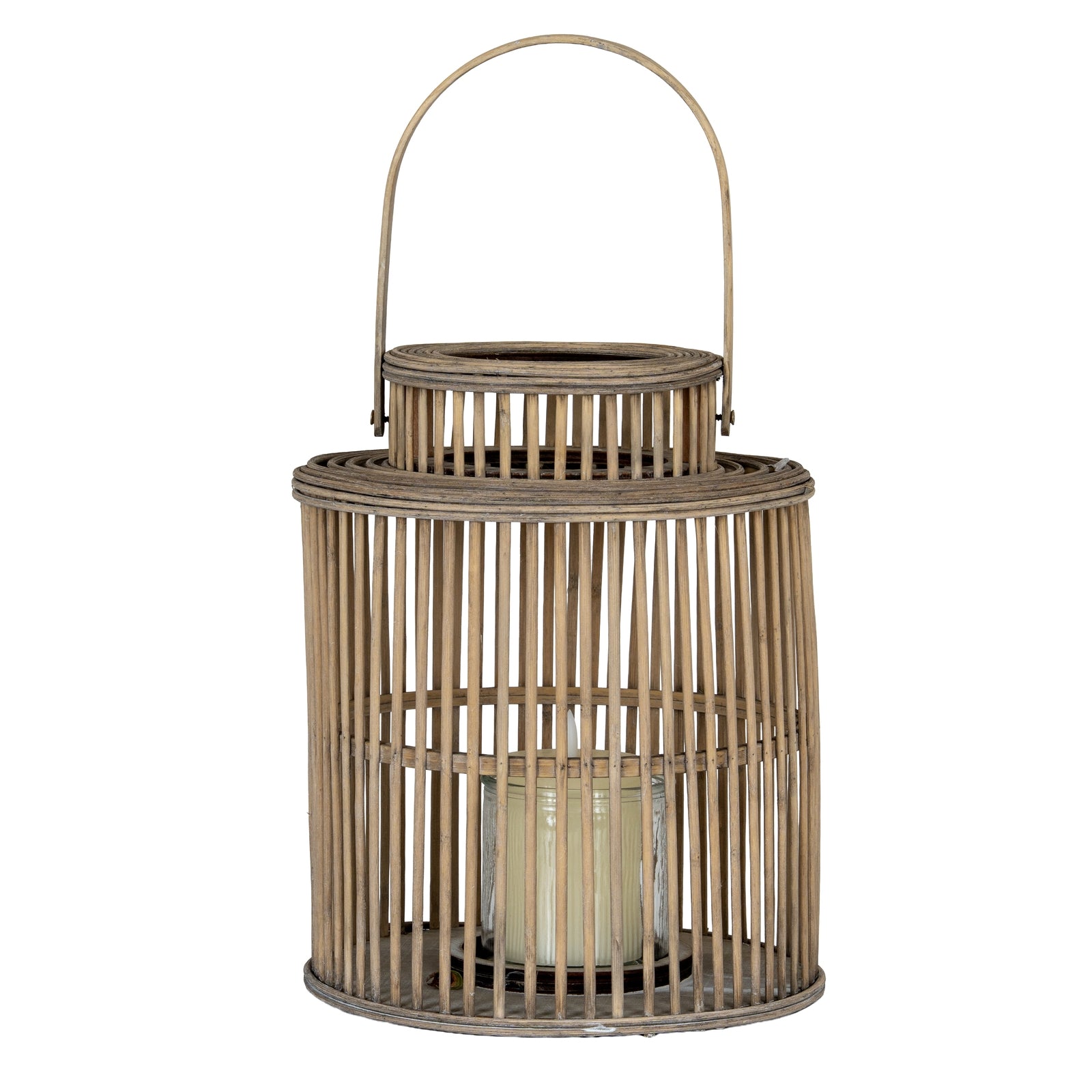 Cylinder Wicker Lantern