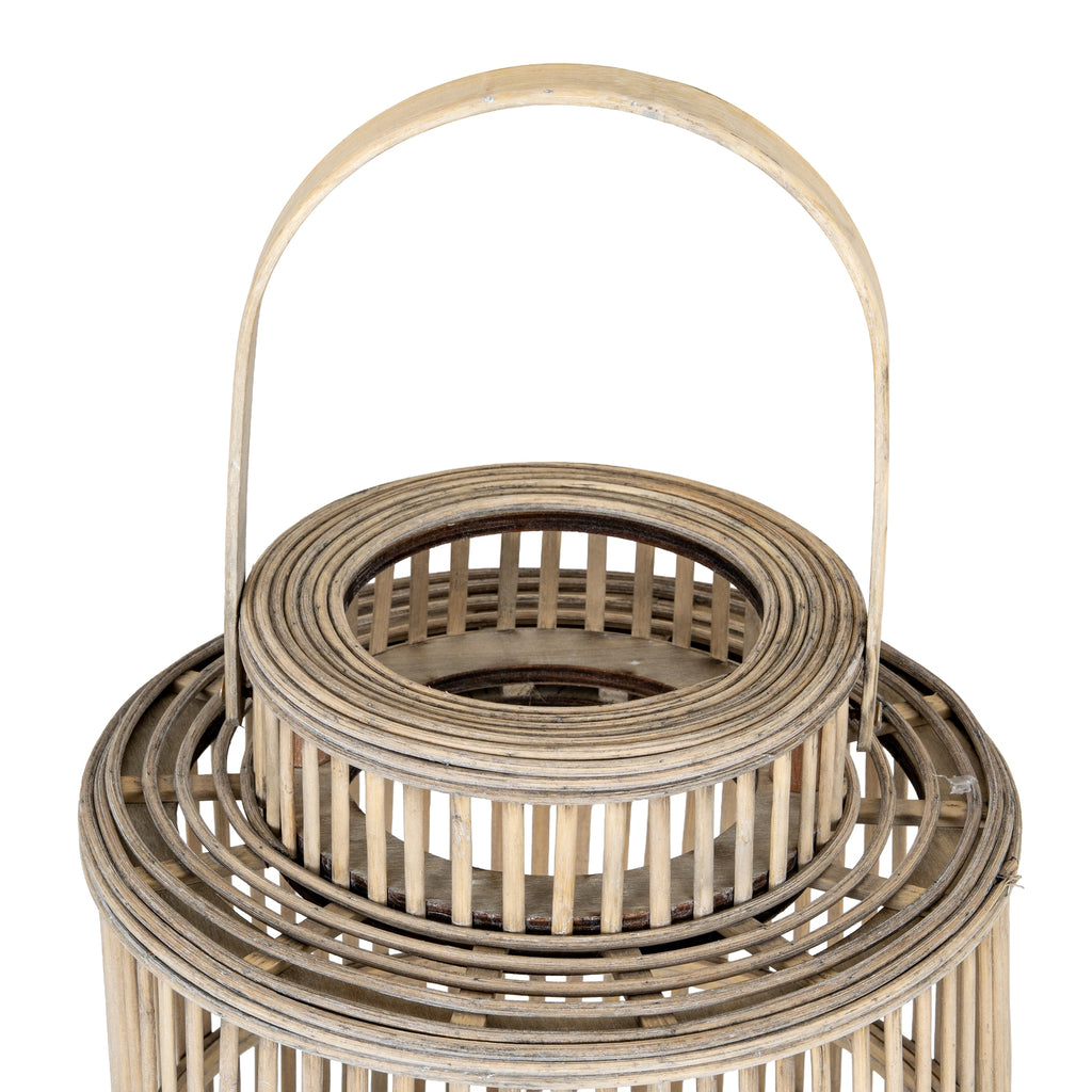 Cylinder Wicker Lantern