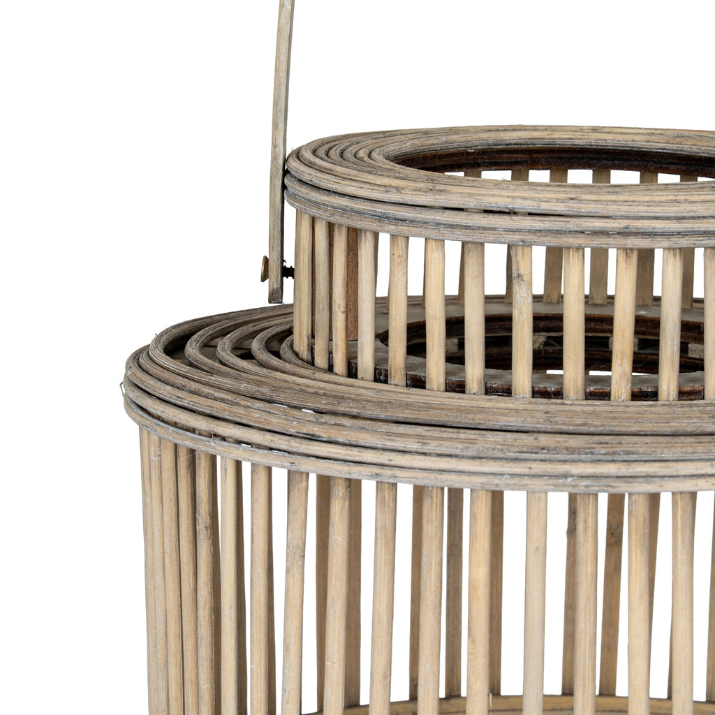 Cylinder Wicker Lantern