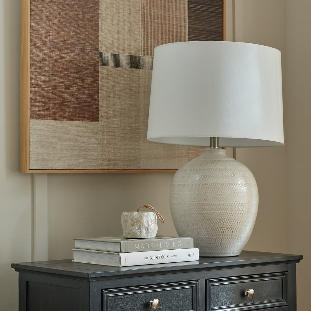 Chevronne Ceramic Table Lamp