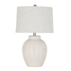 Basketweave Ceramic Table Lamp