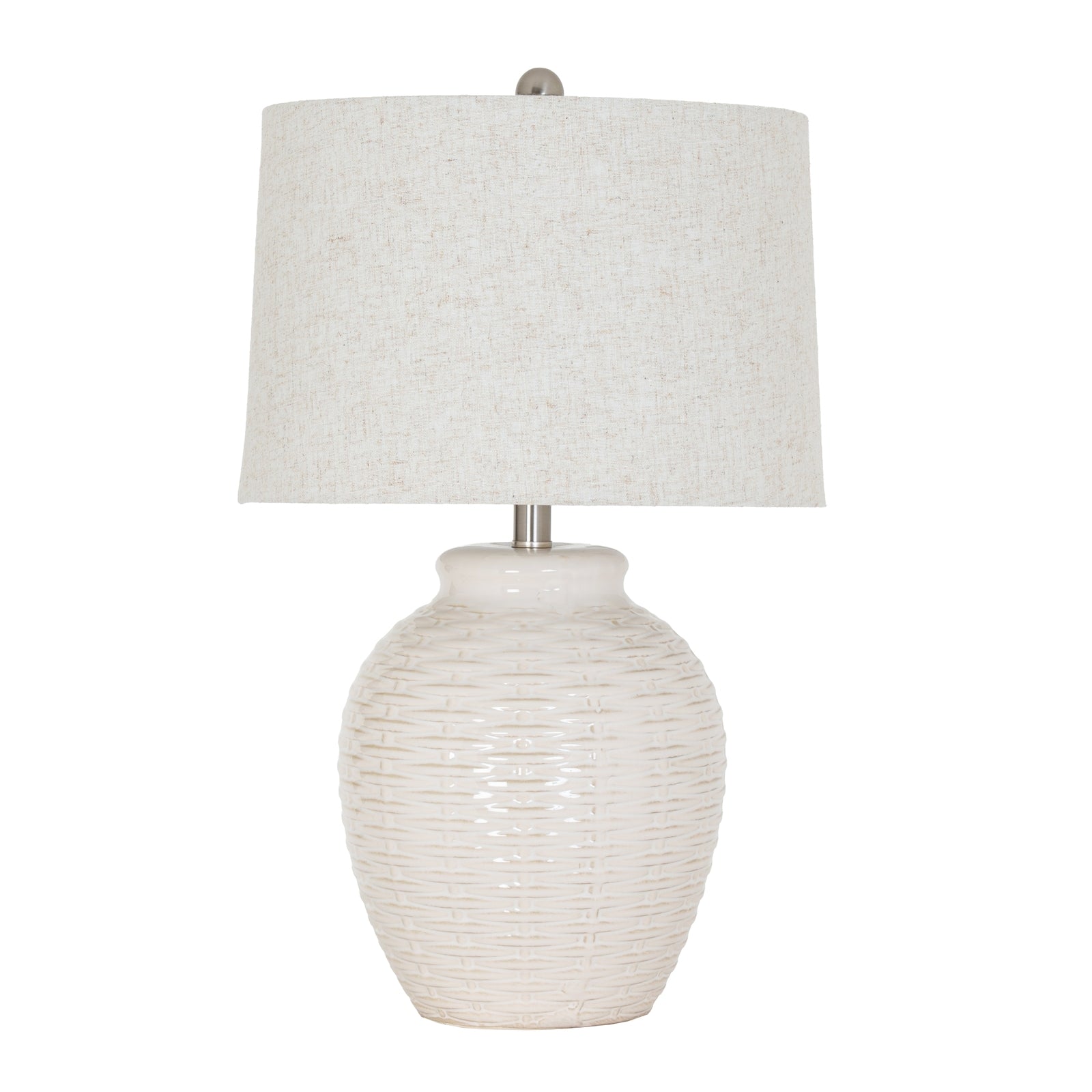 Basketweave Ceramic Table Lamp