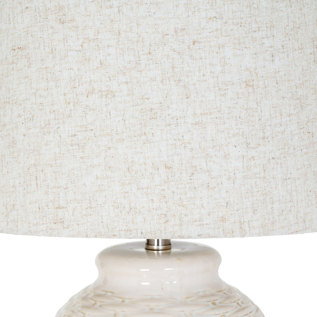 Basketweave Ceramic Table Lamp