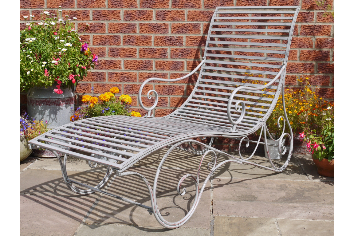 Antique Grey Lounger